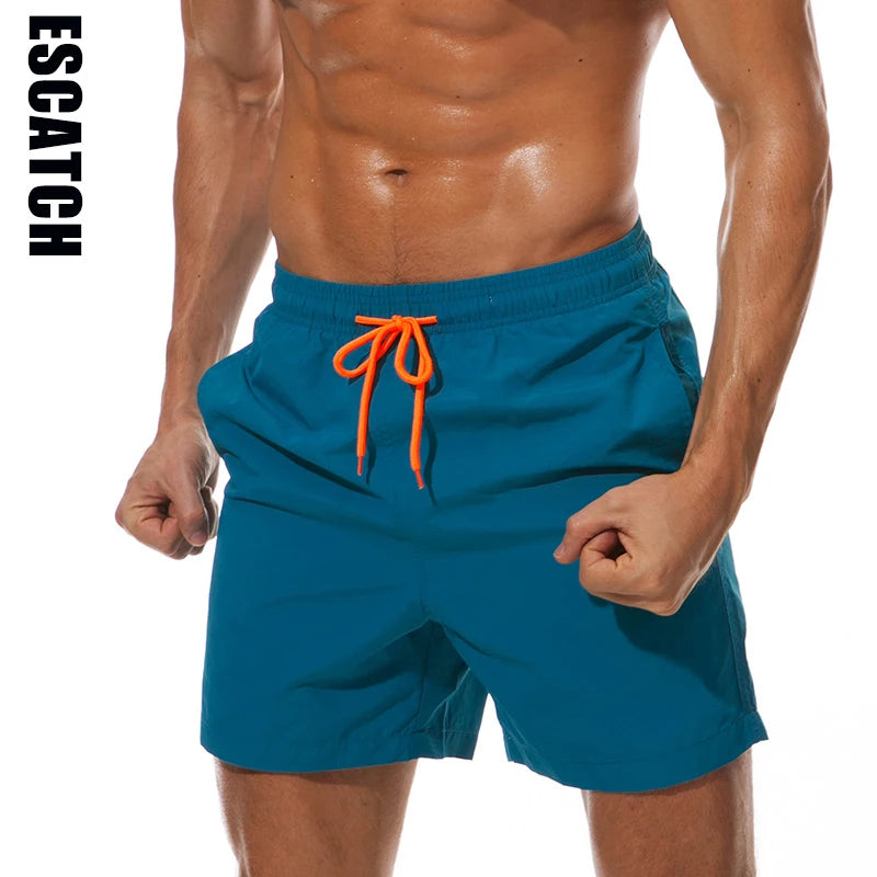 Shorts Masculinos ESCATCH – Secagem Rápida e Conforto para Praia, Corrida ou Natação