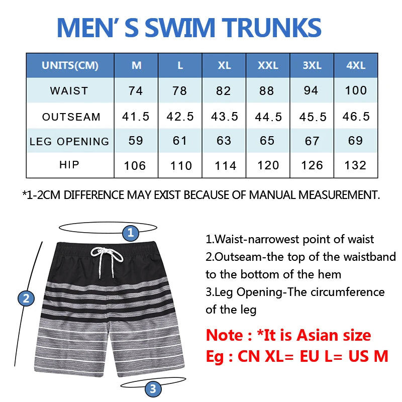 Shorts de Praia Masculinos Datifer
